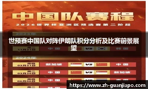 世预赛中国队对阵伊朗队积分分析及比赛前景展望