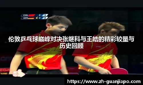 伦敦乒乓球巅峰对决张继科与王皓的精彩较量与历史回顾